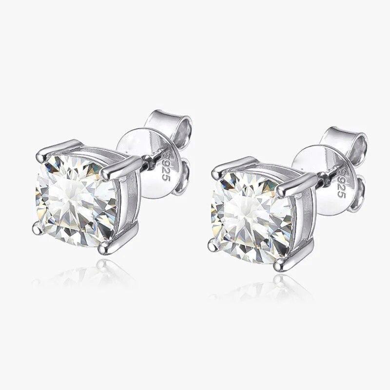 E4000 4mm Round CZ Stud Earrings