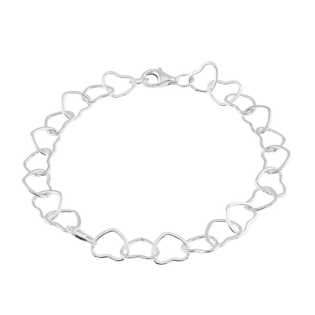 B5001 Heart Charm Bracelet - Selah925.com