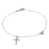 B5011 Cross Rhodium Bracelet - Selah925.com