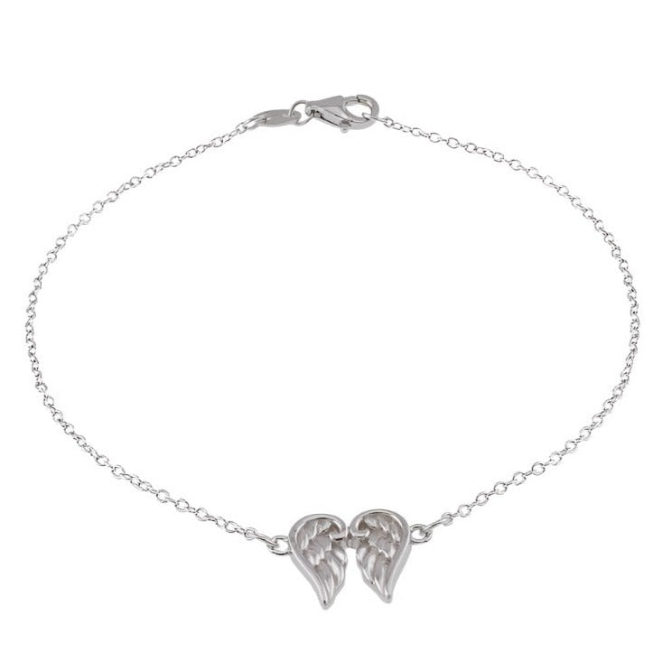 B5012 Wings Rhodium Bracelet - Selah925.com