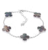 B6000 Gray Clover Bracelet - Selah925.com