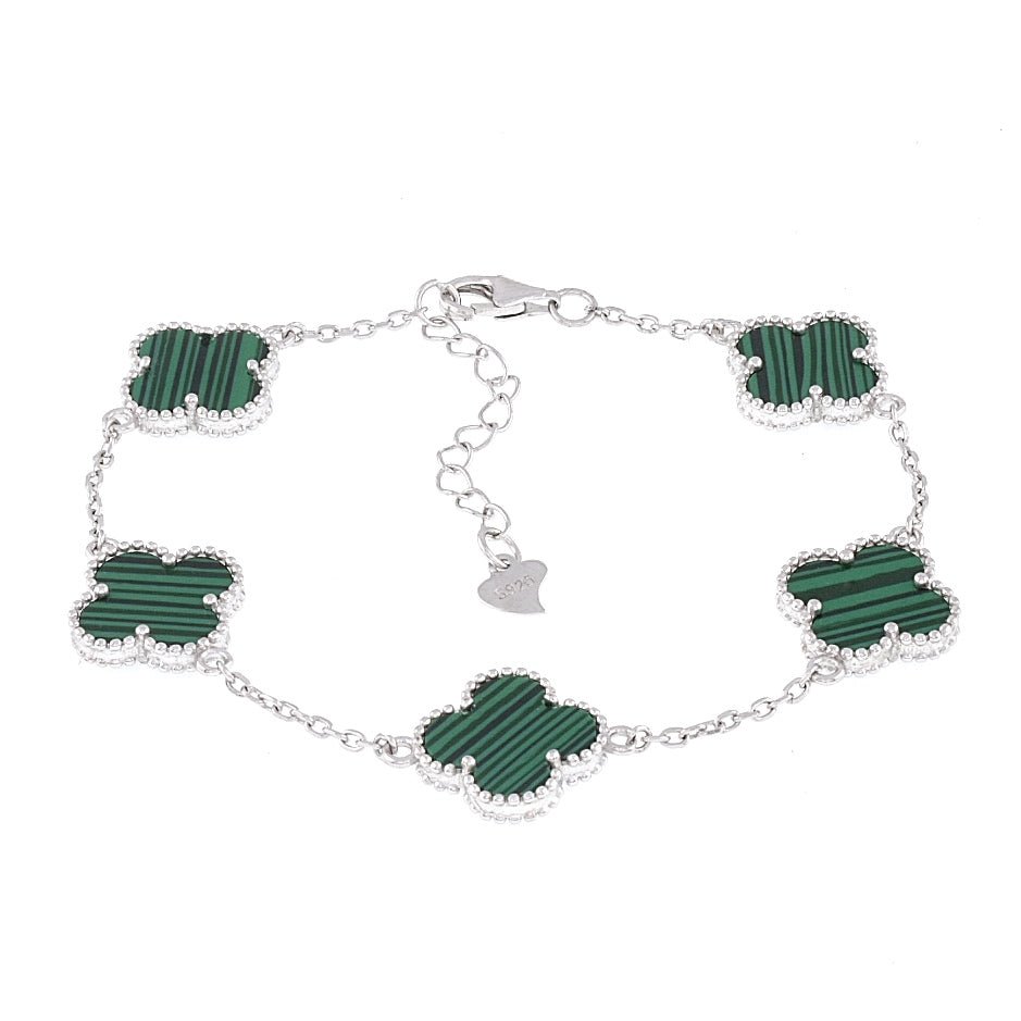 B6000 Green Clover Bracelet - Selah925.com