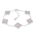 B6001 CZ Clover Bracelet - Selah925.com