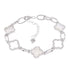 B6011 Clover White Paper Click Bracelet - Selah925.com