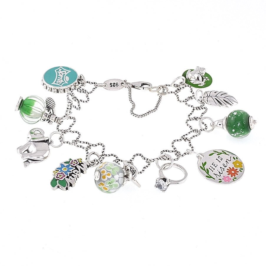 BC2013 Green Charm Bracelet - Selah925.com