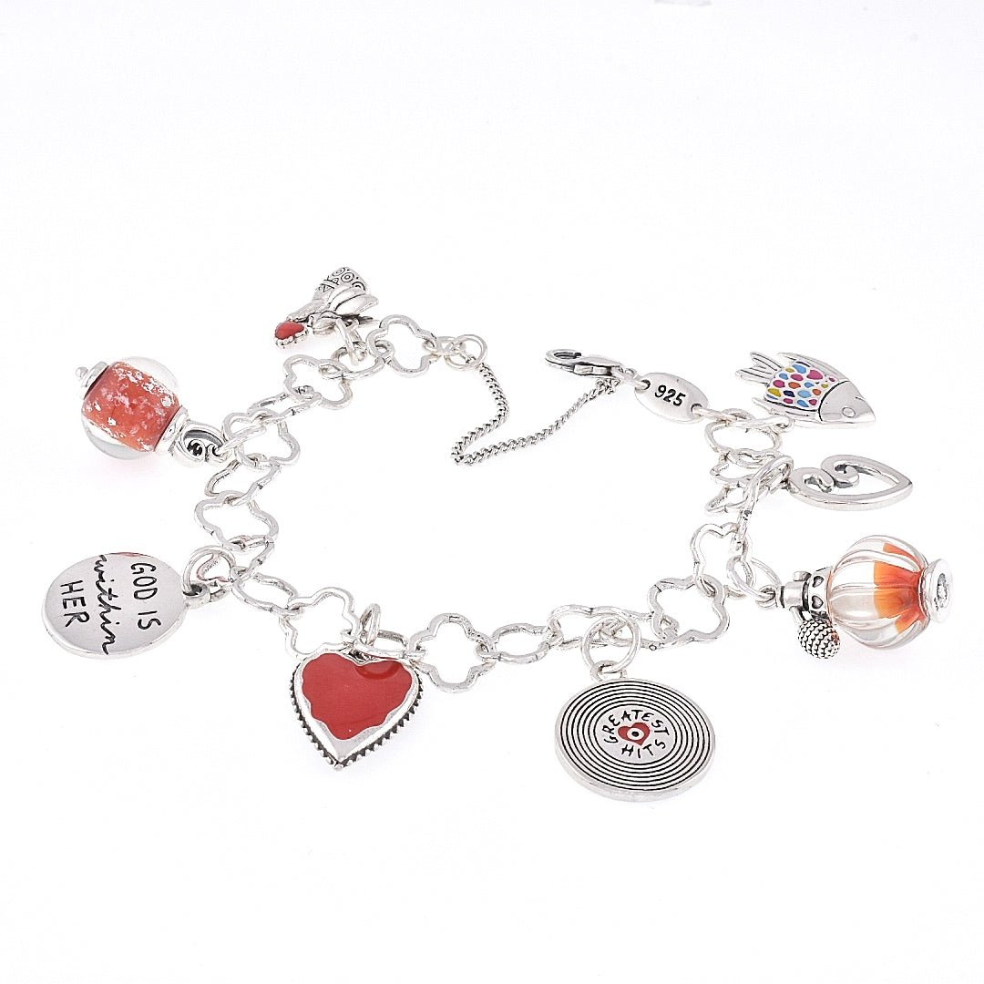 BC2017 Red Charm Bracelet - Selah925.com