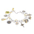 BC4003 Silver & Gold Plated Charm Bracelet - Selah925.com