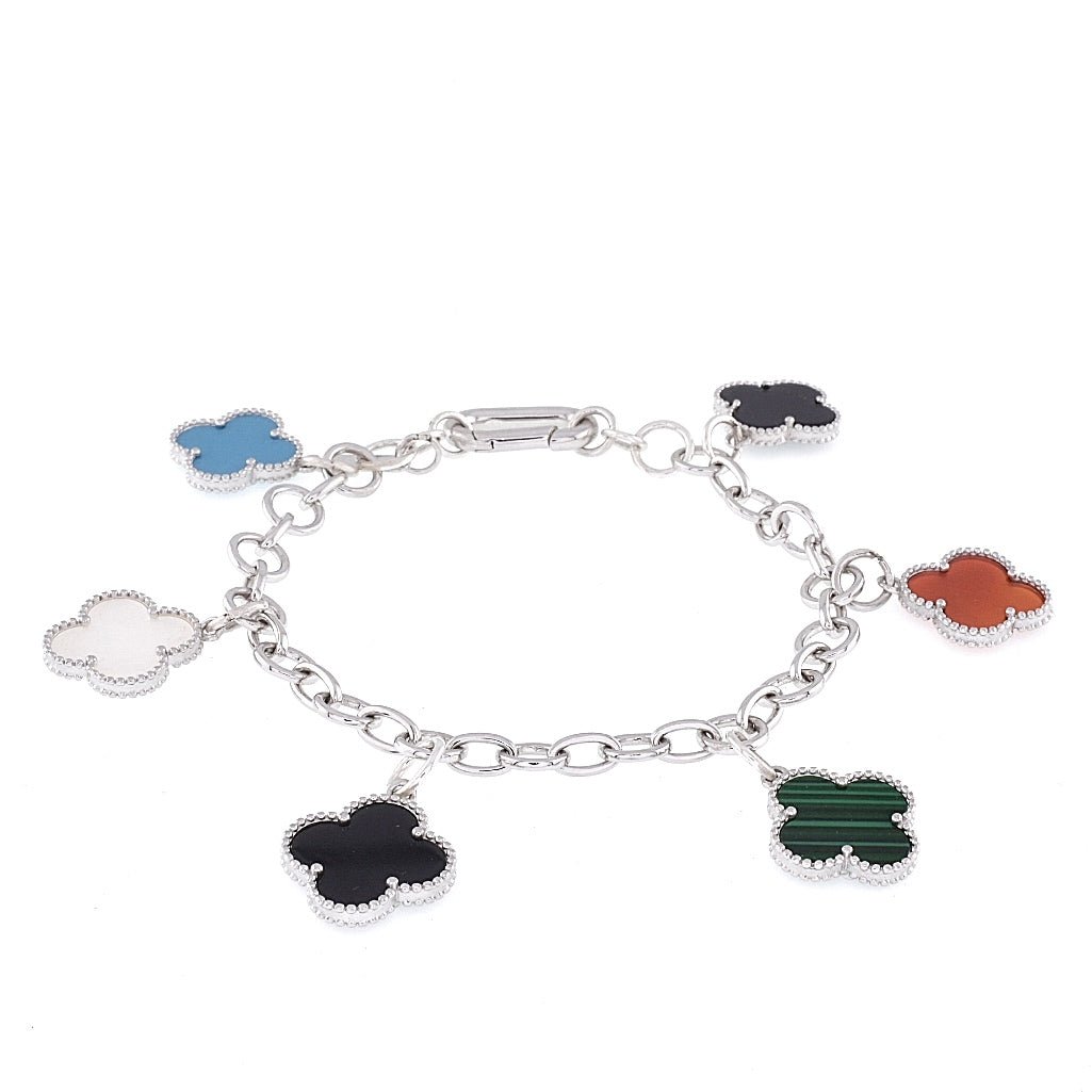 BC6014 Colorful Clover Bracelet - Selah925.com