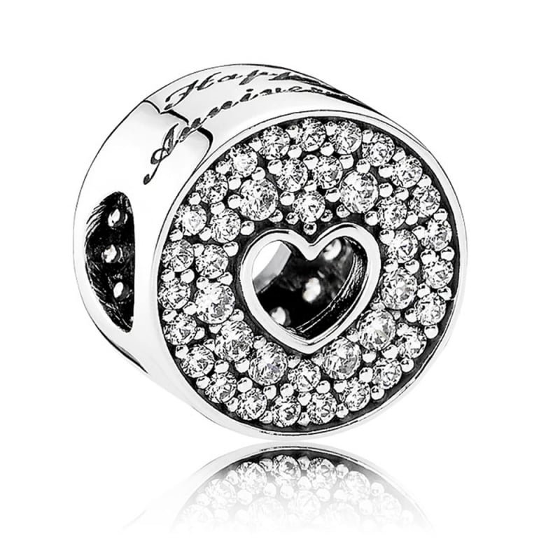 C8000 Heart CZ Charm - Selah925.com