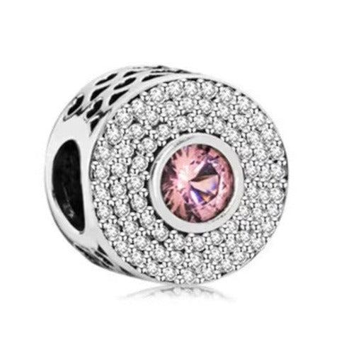 C8014 Pink CZ Charm - Selah925.com