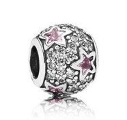 C8151 Pink Stars Charm - Selah925.com