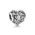 C8220 White Stone Heart Charm - Selah925.com