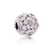 C8242 Pink Flowers Charm - Selah925.com