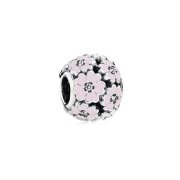 C8243 Pink Flowers Charm - Selah925.com