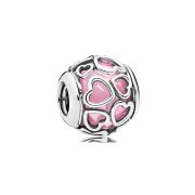 C8277 Pink Hearts Charms - Selah925.com