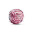 C8387 Pink Rose Charm - Selah925.com