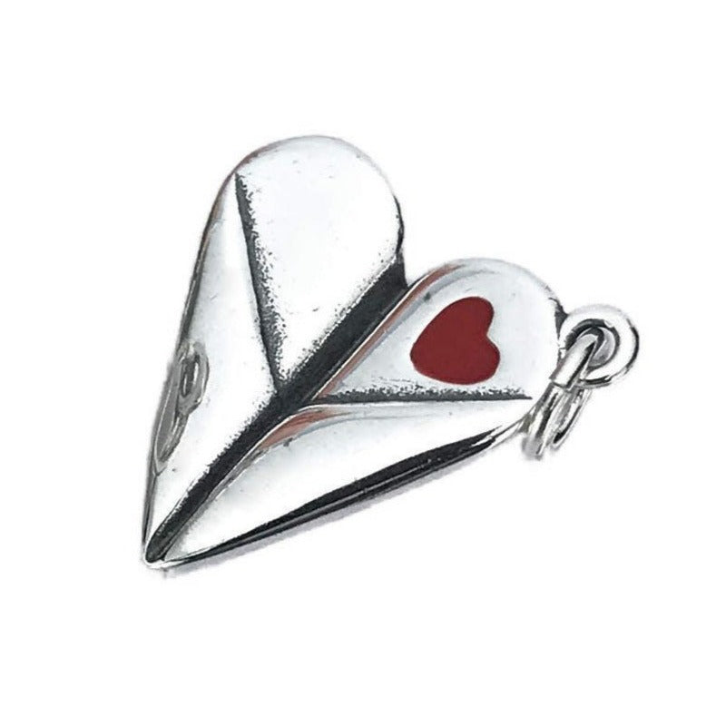 CP2029 Heart Paper Plane Charm - Selah 925