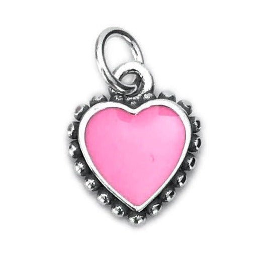 CP2034 Pink Heart Charm - Selah925.com