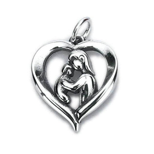 CP2036 Mom Heart Charm - Selah925.com