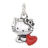 CP2040 Kitty Red Heart Rhodium Charm - Selah925.com