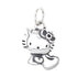 CP2040 Kitty Rhodium Charm - Selah925.com