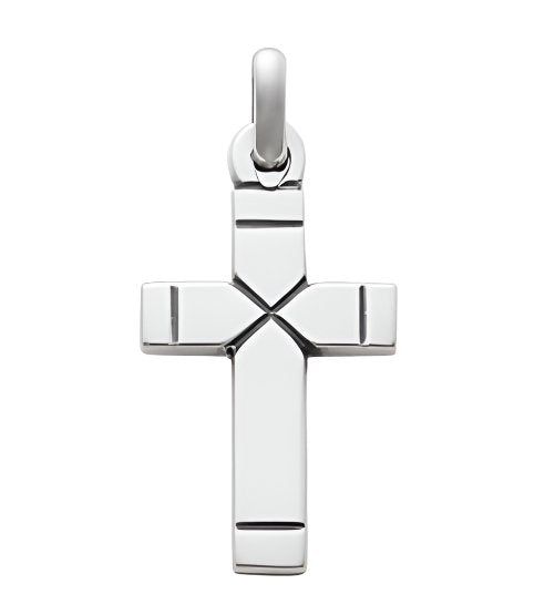 CP2048 Cross Rhodium Plated Charm - Selah925.com