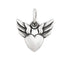 CP2062 Heart Rhodium Plated Charm - Selah925.com