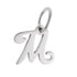 CP2066 Letter Charm Rhodium m - Selah925.com