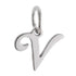 CP2066 Letter Charm Rhodium v - Selah925.com