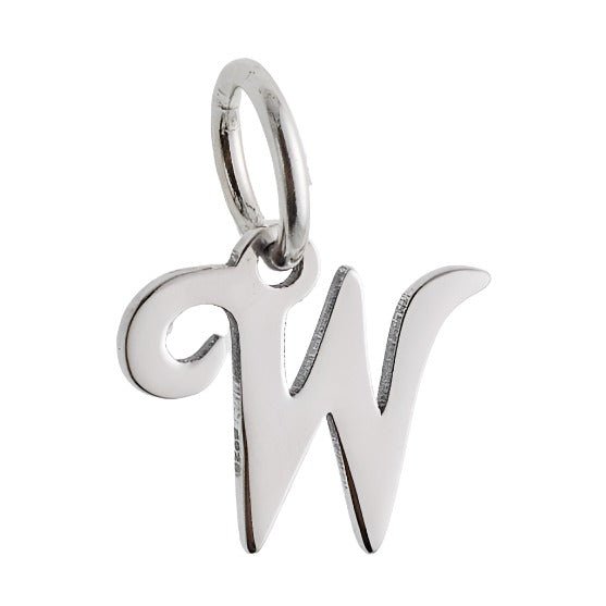 CP2066 Letter Charm Rhodium w - Selah925.com