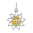 CP2079 Yellow Sun Face Charm - Selah925.com