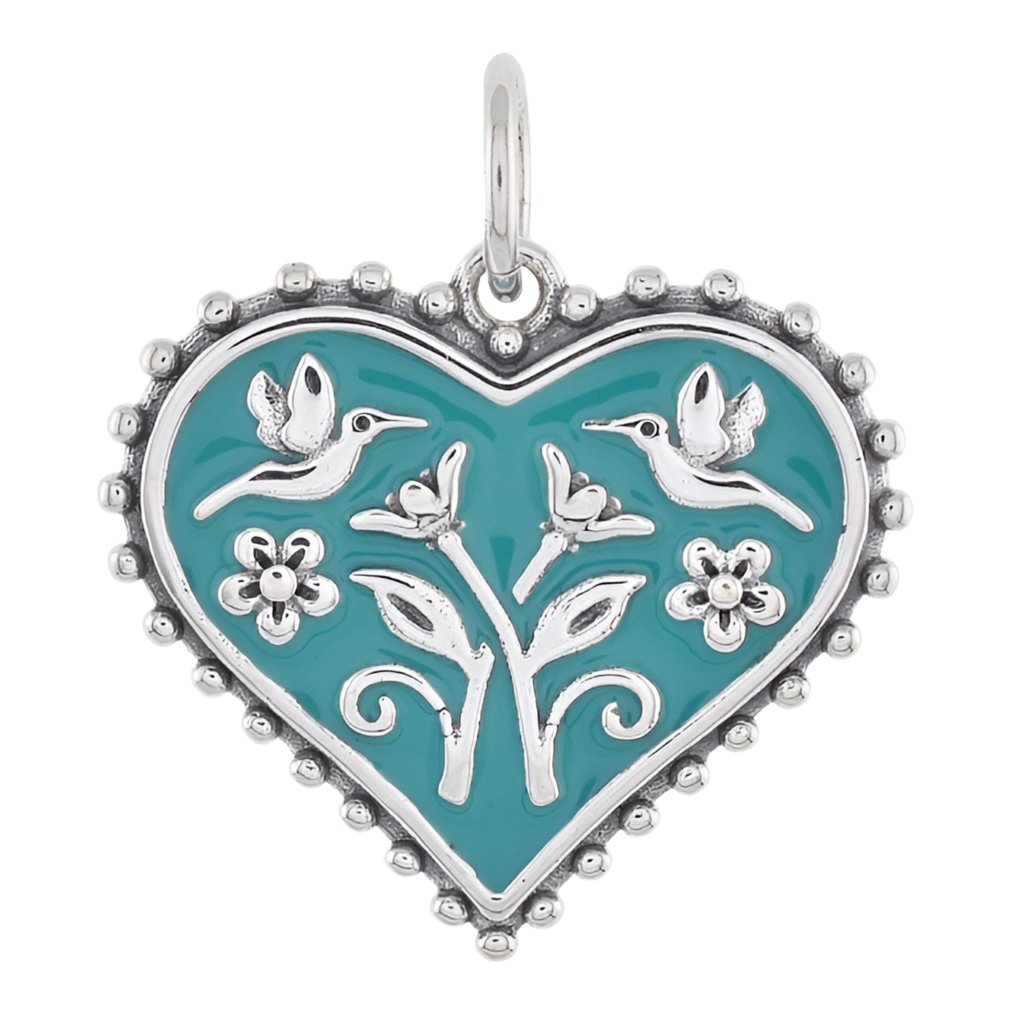 CP2080 Green Heart Charm - Selah925.com