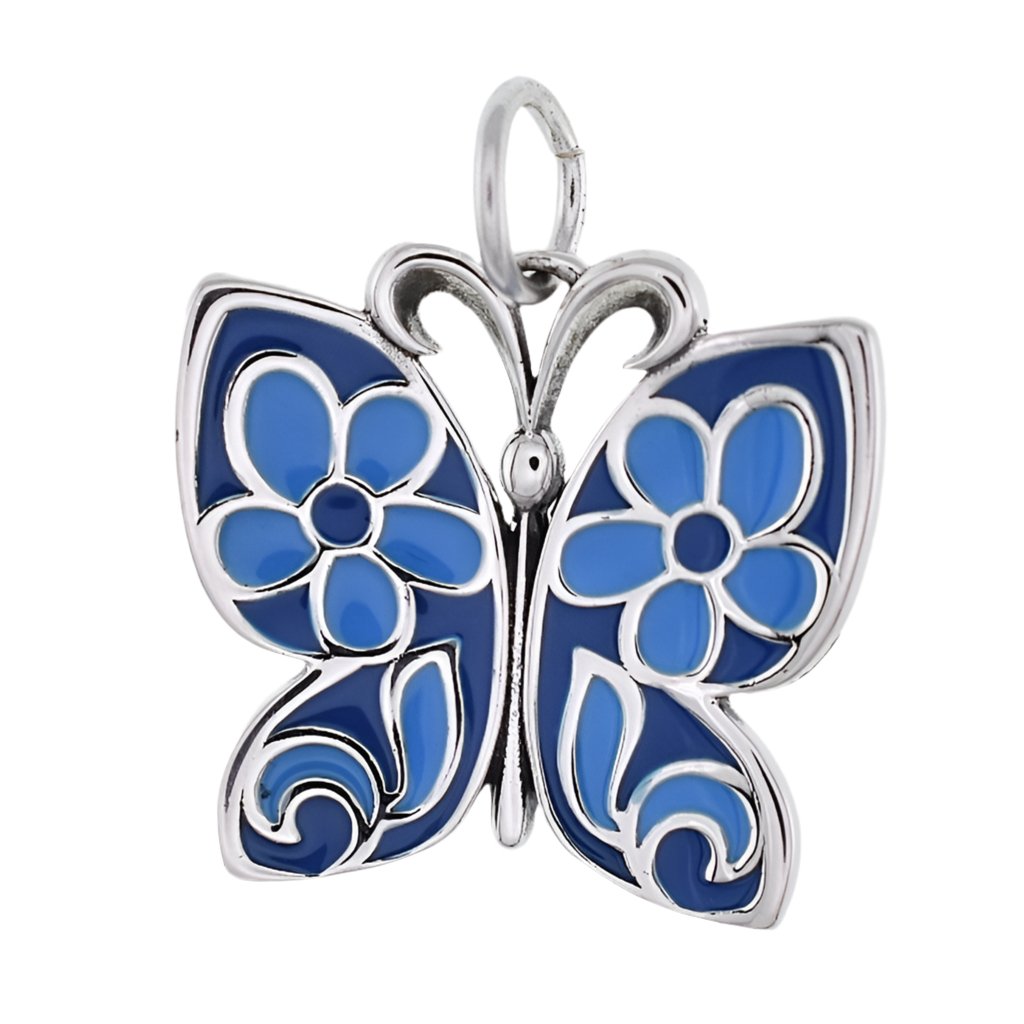 CP2112 Blue Butterfly Charm - Selah925.com