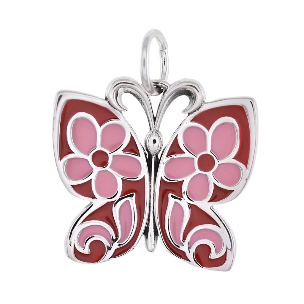 CP2112 Pink Butterfly Charm - Selah925.com