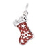 CP2133 Red Christmas Stocking Charm - Selah925.com