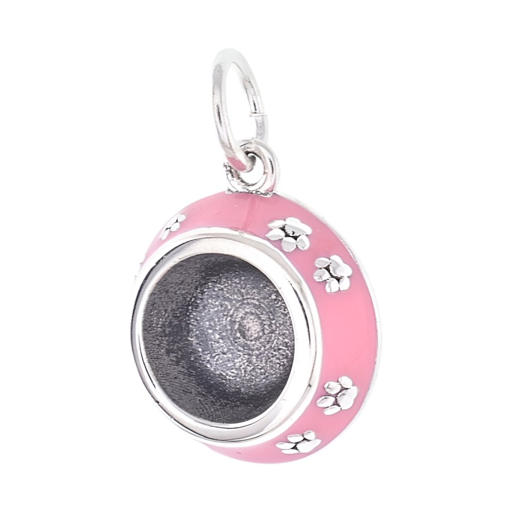 CP2140 Pink Paw Bowl Charm - Selah925.com