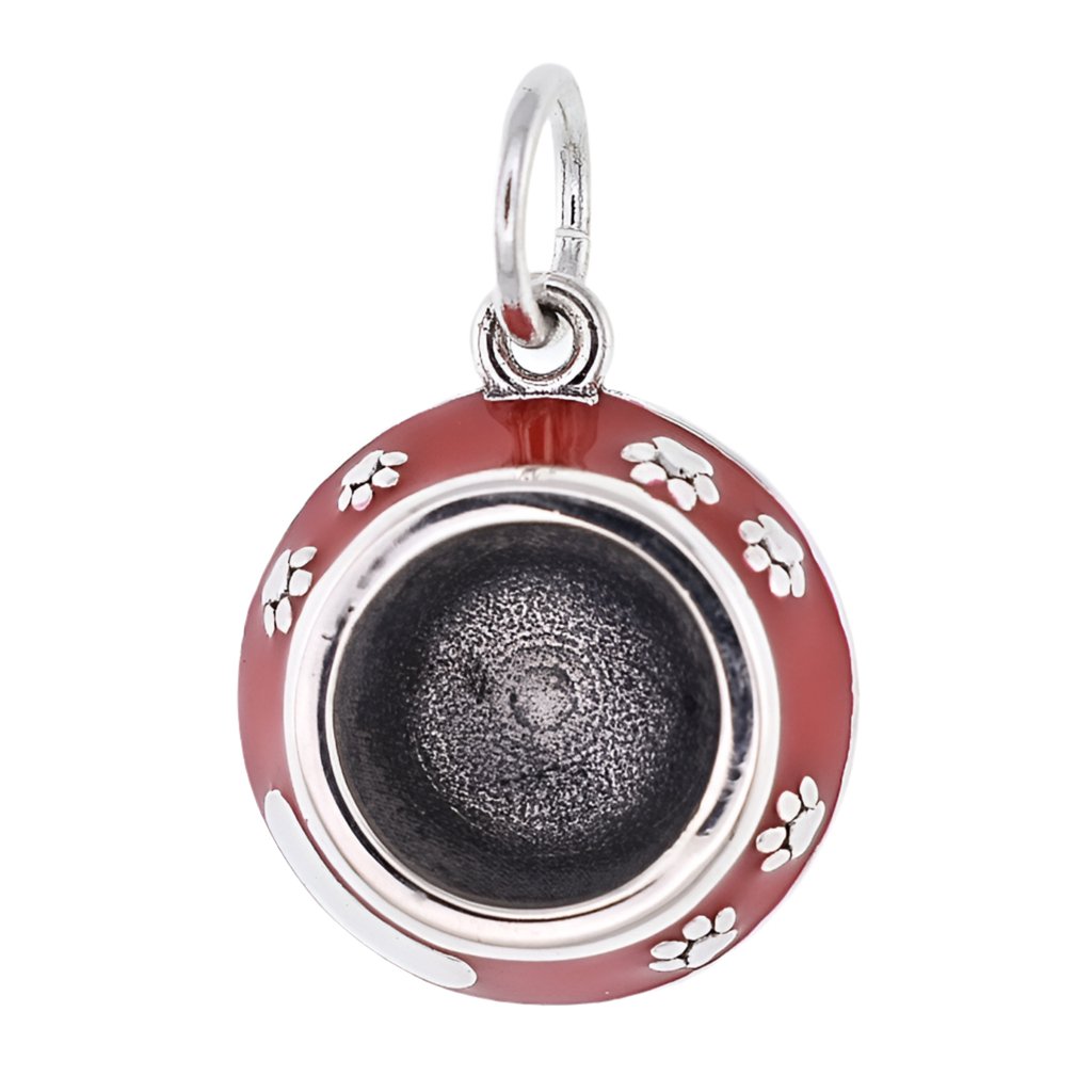 CP2140 Red Paw Bowl Charm - Selah925.com