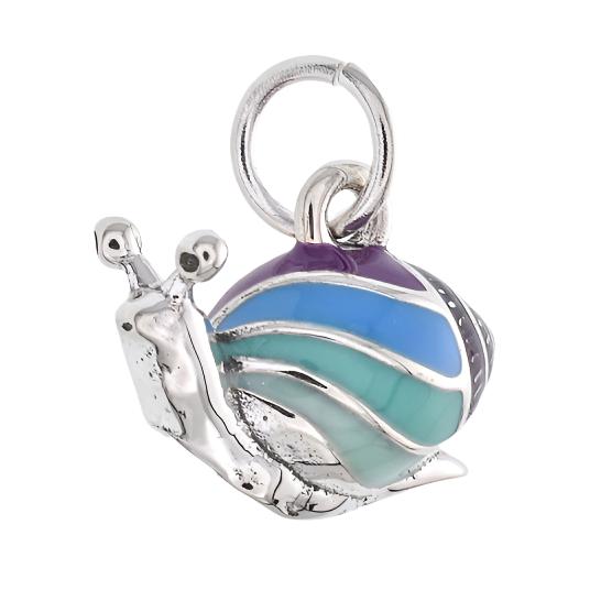 CP2171 Colorful Snail Charm - Selah925.com