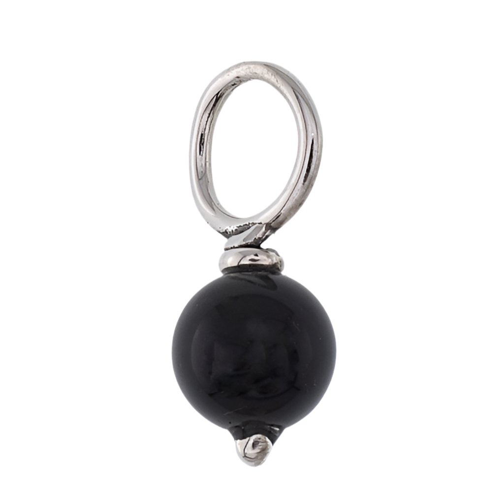 CP2181 Black Agate Charm - Selah925.com