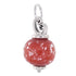 CP2194 Red Heart Glass Charm - Selah925.com