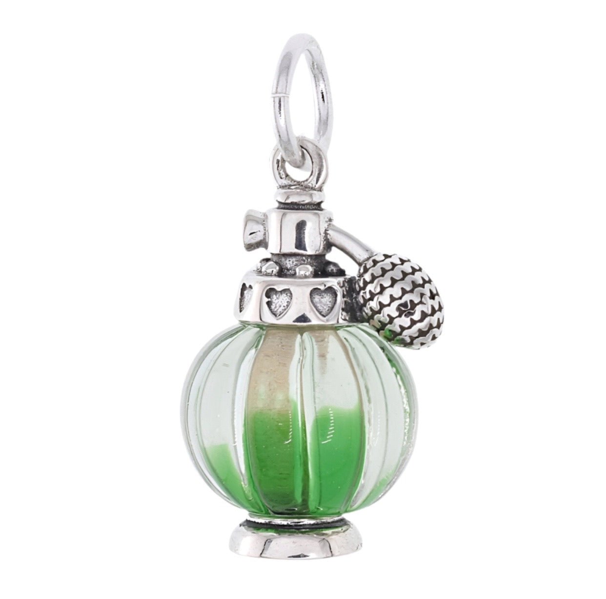 CP2199 Green Perfume Glass Charm - Selah925.com