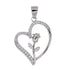 CP3032 Heart & Rose Pendant - Selah925.com