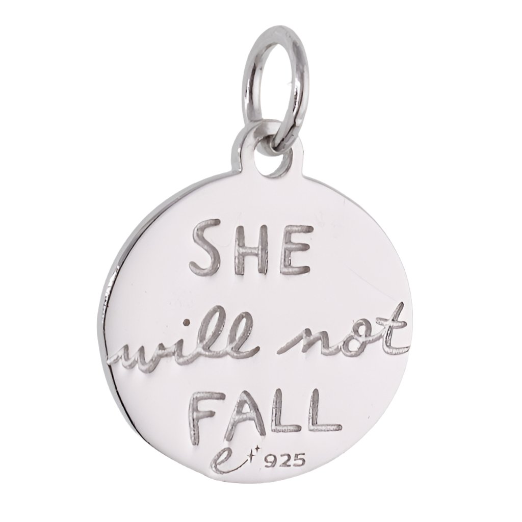 CP3052 &quot;God Is Within Her&quot; Rhodium Charm - Selah925.com