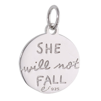 CP3052 &quot;God Is Within Her&quot; Rhodium Charm - Selah925.com