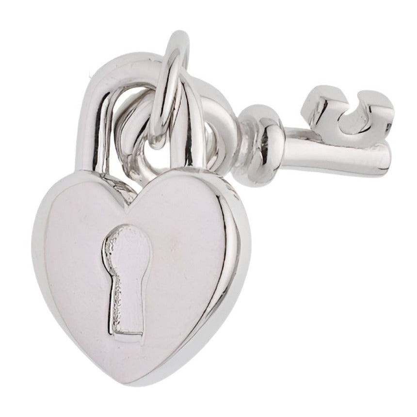 CP3053 My heart is Yours Rhodium Charm - Selah925.com