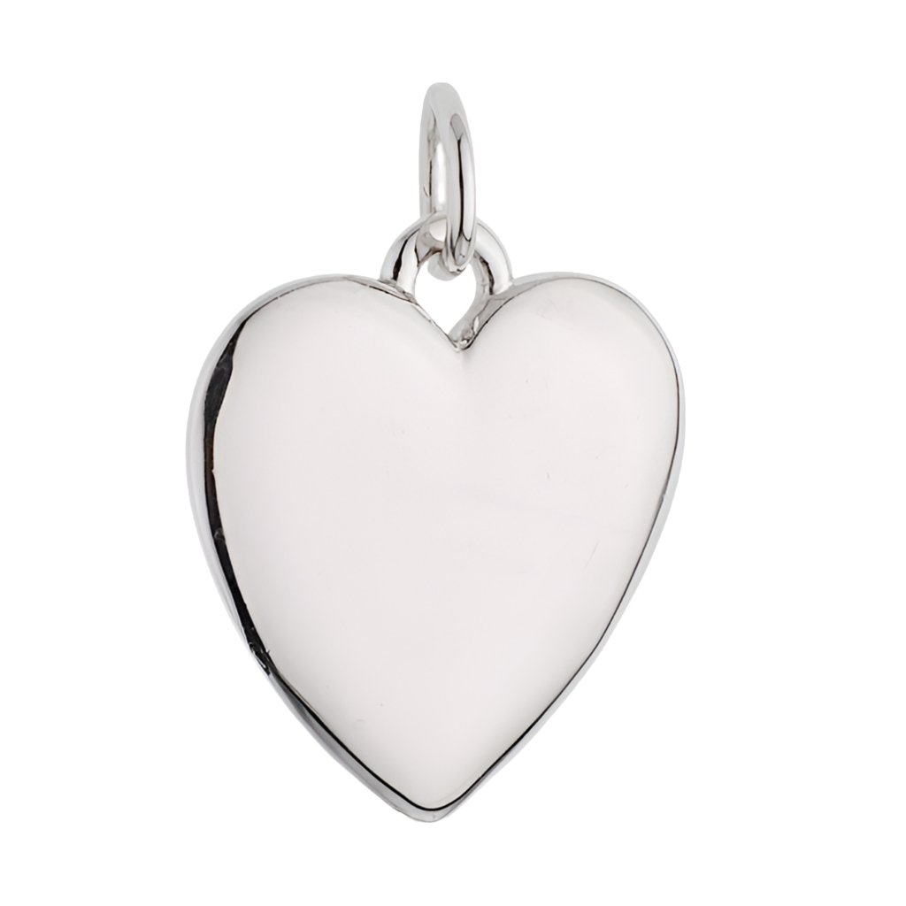 CP3056 Heart Rhodium Charm - Selah925.com