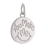 CP3059 "You Make Me Smile" Rhodium Charm - Selah925.com