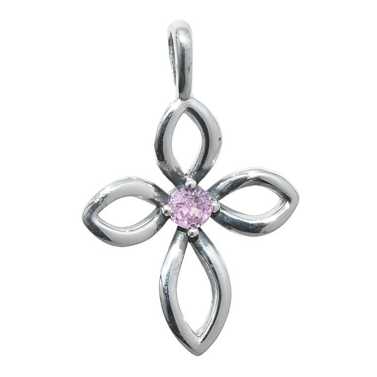 CP3060 Pink Stone pendant - Selah925.com