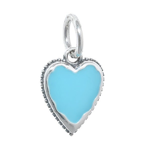 CP3063 Blue Mini Heart Charm - Selah925.com