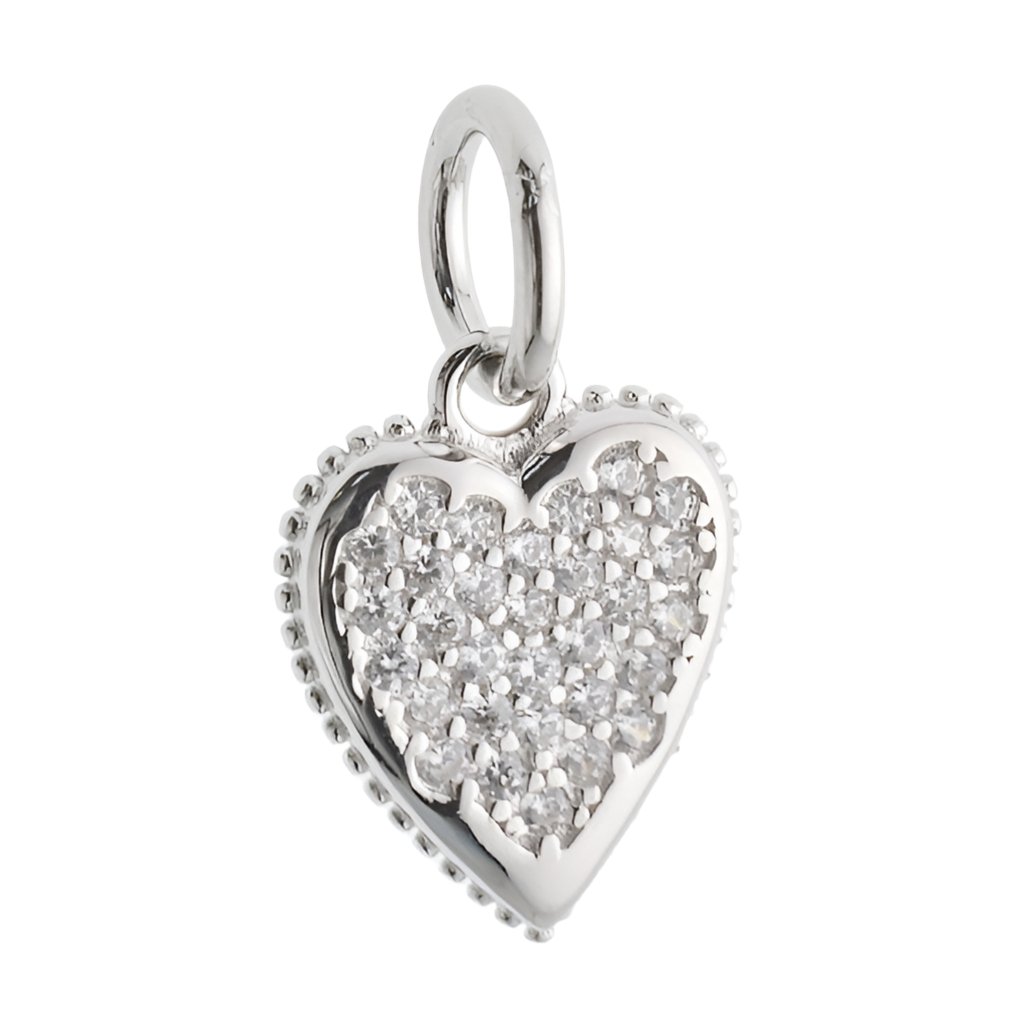 CP3063 CZ Mini Heart Charm - Selah925.com